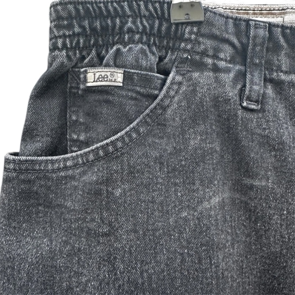 Lee Black Denim Plus Size Relaxed Fit High Rise Straight Leg Mom Jeans Size 36” - Picture 3 of 7